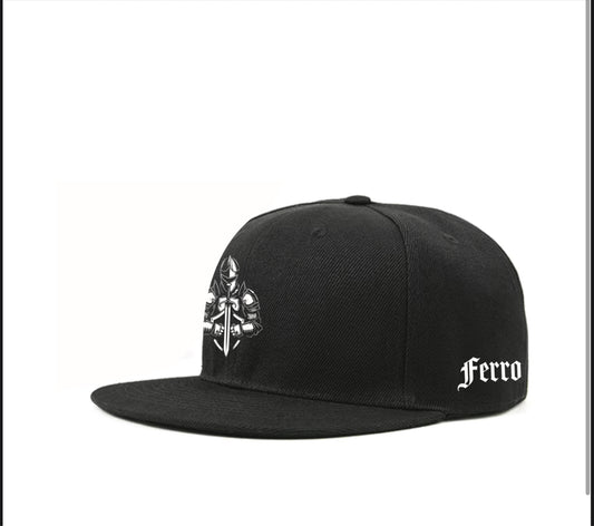 Ferro curved 5 panel snap back hat